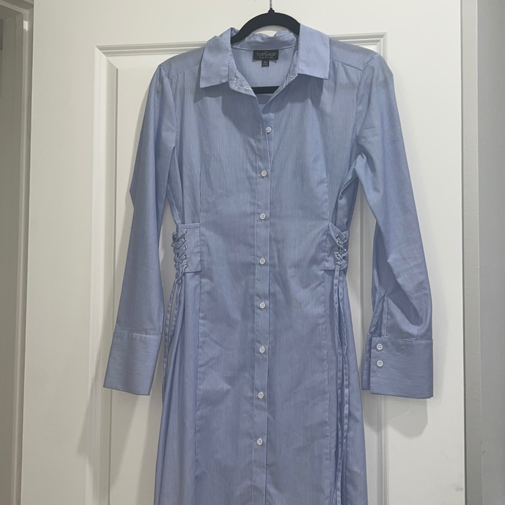 Top Shop Button Down Shirt Dress